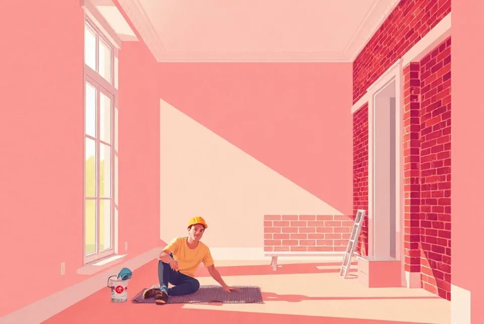 Intérieur rénové après travaux de peinture à Douai