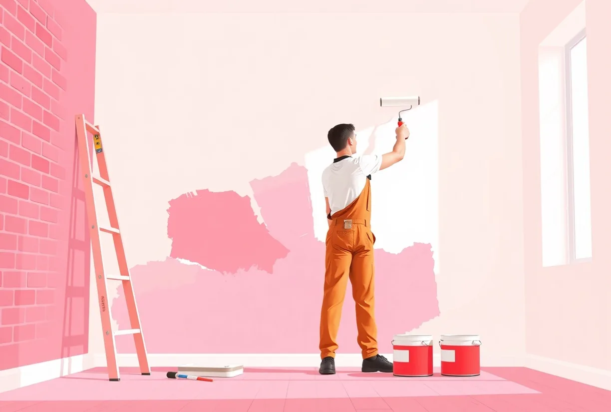 Peintre Douai 59500 en intervention sur un chantier